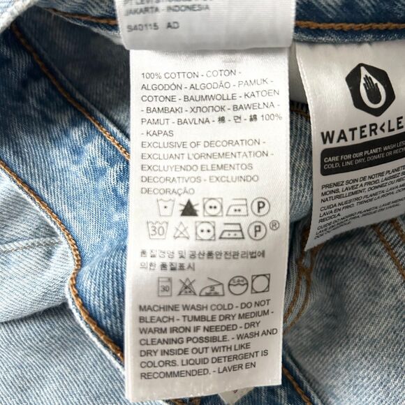 Levi’s Premium Wedgie Fit Icon High Rise Ripped Straight Jean Light Wash Size 29 - Picture 7 of 8